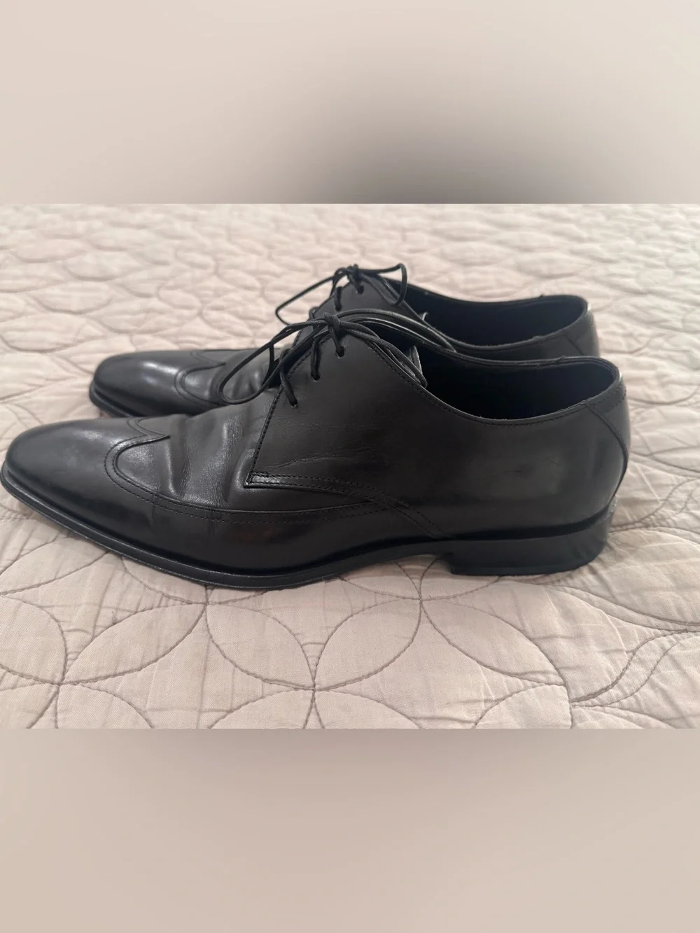 Hugo Boss Made in Italy Black Leather Dress Shoes – Size 8 / UK 7